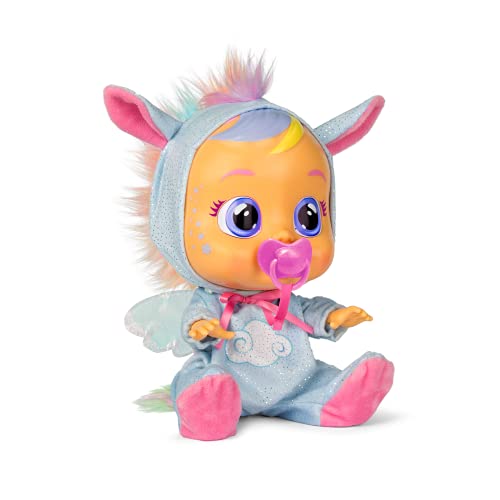 CRY BABIES Fantasy Jenna, der Pegasus | Interaktive Spiel- & Funktionspuppe mit Schnuller, die echte Tränen weint | Kinder ab 2 Jahren geeignet von Cry Babies Magic Tears