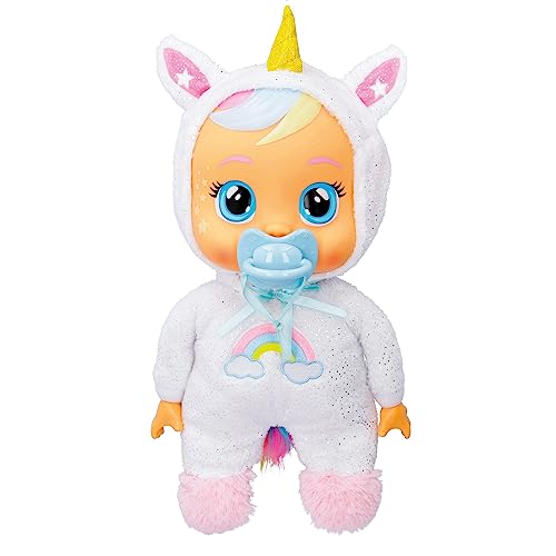 Cry Babies Goodnight Dreamy - Interaktive weiche Kuschelpuppe, Schlafenszeitpuppe mit Nachtlicht und Schlafliedern - Geschenk Spielzeug für Mädchen und Jungen ab 18 Monaten von Cry Babies Magic Tears