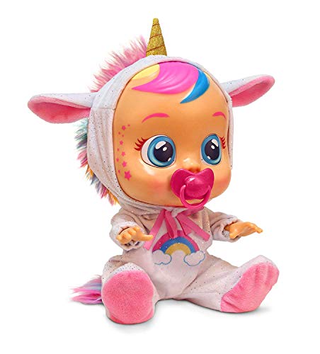 Cry Babies Magic Tears CRY BABIES Fantasy Dreamy, das Einhorn | Interaktive Spiel- & Funktionspuppe mit Schnuller, die echte Tränen weint | Geschenke & Spielzeug für Mädchen & Jungen Puppe ab 2 Jahre von Cry Babies