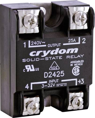Crydom Halbleiterrelais D2425-10 25A Schaltspannung (max.): 280 V/AC Sofortschaltend 1St. von Crydom