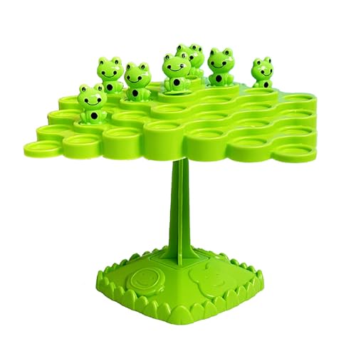 Cryfokt Balance-Baumspielzeug für Kinder, Frosch-Balance-Baum, Verbessern Sie die Koordination von Kindern, Balance-Baumspielzeug, Lernspiel Zum Stapeln von Bäumen mit Tiermotiven von Cryfokt