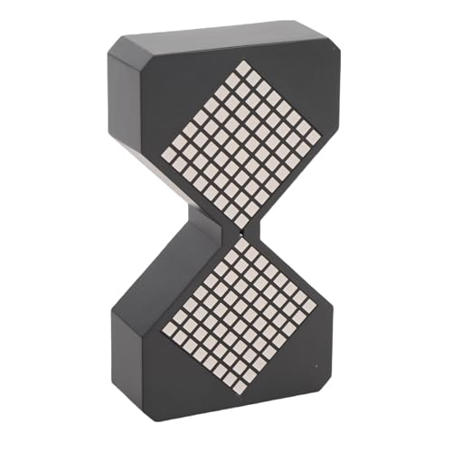 Cryfokt Digitaler Sanduhr -Timer, LED Electronic Hourglas Gravity Induction Timer Zur Entspannung, DIY Electronic Timer für Küche, Raum, Klassenzimmer, Büro, 450 -mAh -Akku (Black) von Cryfokt