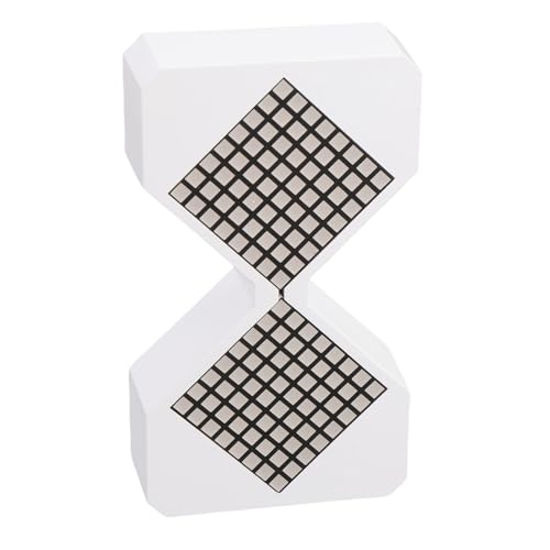Cryfokt Digitaler Sanduhr -Timer, LED Electronic Hourglas Gravity Induction Timer Zur Entspannung, DIY Electronic Timer für Küche, Raum, Klassenzimmer, Büro, 450 -mAh -Akku (White) von Cryfokt