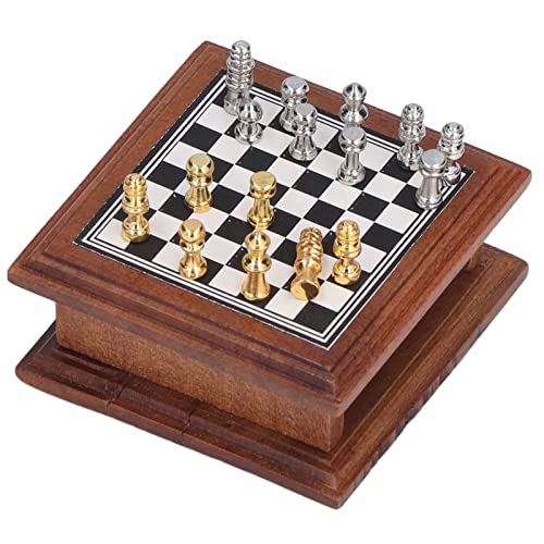 Cryfokt Miniaturschach -Set, Exquisite Sammlung Mini -Schachtisch für Zuhause von Cryfokt