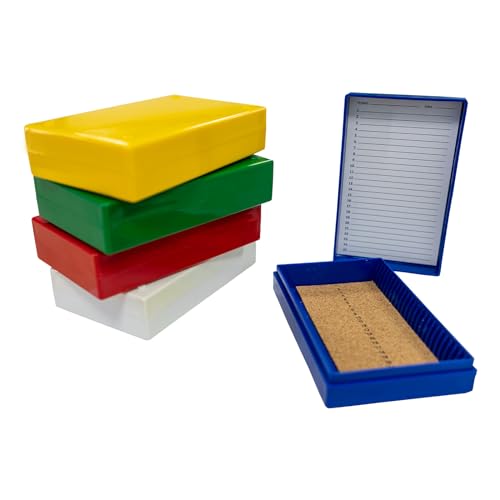 CryoKing 5 Stück Objektträger Mikroskop Box, Objektträger Aufbewahrungsbox, Box für objektträger, Objektträger Kasten, Präparatekasten Mikroskop, Mikroskop Objektträger Box für 25 Objektträger CryoKing 5 Stück Objektträger Mikroskop Box, Objektträger Aufbewahrungsbox, Box für objektträger, Objektträger Kasten, Präparatekasten Mikroskop, Mikroskop Objektträger Box für 25 Objektträger von CryoKing