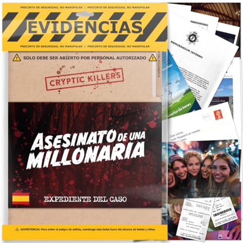 Cryptic Killers Juego de asesinato y misterio sin Resolver Investigación del expediente de un caso Con pistas/pruebas de Detectives - Juega Solo, en parejas y grupos - Asesinato de UNA millonaria von Cryptic Killers