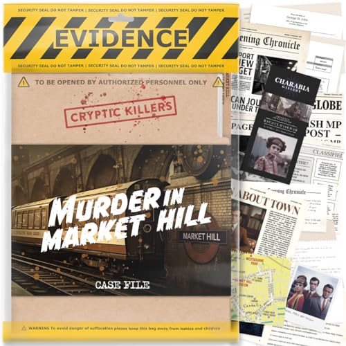 Cryptic Killers Unsolved Murder Mystery Game - Cold Case Files Investigation Detective Beweise & Crime File - Einzelpersonen, Verabredungen und Partyspiele - Mord in Market Hill von Cryptic Killers