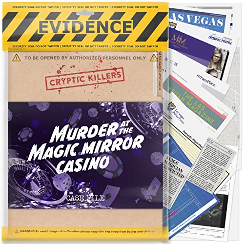 Cryptic Killers Unsolved Murder Mystery Game - Cold Case Files Investigation - Detective Evidence & Crime File - Einzelpersonen, Verabredungen & Partyspiele - Mord im Magic Mirror Casino von Cryptic Killers