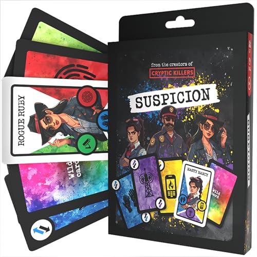 Cryptic Killers Verdacht - Spielkarten, Kartenspiel & Reisespiele für Erwachsene, Deal and Play 2-7 Spieler, Detektivverhaftung Bluffing-Strategie, 14+ Familienspielabend Cryptic Killers Verdacht - Spielkarten, Kartenspiel & Reisespiele für Erwachsene, Deal and Play 2-7 Spieler, Detektivverhaftung Bluffing-Strategie, 14+ Familienspielabend von Cryptic Killers