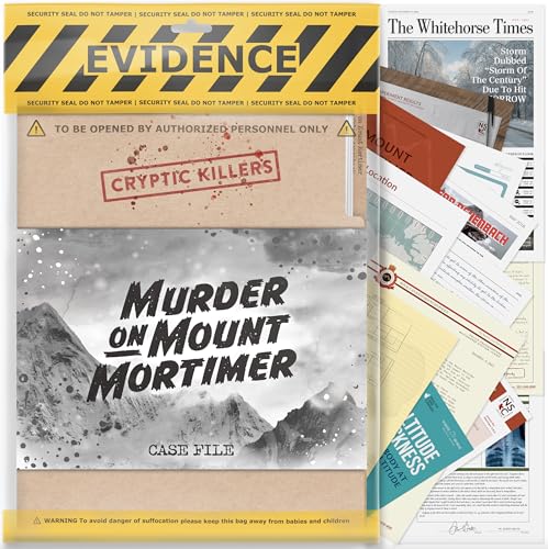 Cryptic Killers Unsolved Murder Mystery Game - Cold Case Files Investigation Detective Beweise & Kriminaldatei - Einzelpersonen, Date-Nächte & Partyspiele - Mord am Mount Mortimer Cryptic Killers Unsolved Murder Mystery Game - Cold Case Files Investigation Detective Beweise & Kriminaldatei - Einzelpersonen, Date-Nächte & Partyspiele - Mord am Mount Mortimer von Cryptic Killers