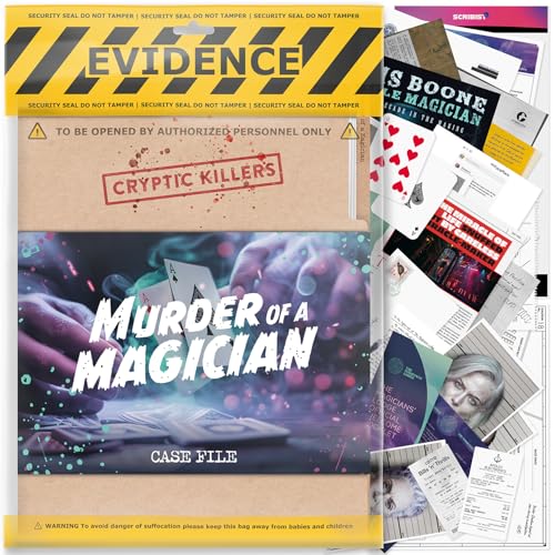 Unsolved Murder Mystery Game - Cold Case Files Investigation - CRYPTIC KILLERS - Detektivhinweise/Beweise - Lösen Sie das Verbrechen - Für Einzelpersonen, Date-Nächte & Partygruppen - "Mord eines von Cryptic Killers