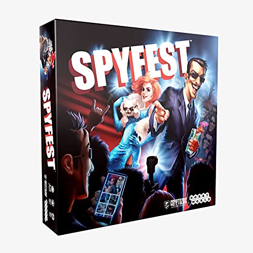 Cryptozoic - Spyfest - Eigenständiges Spiel der Spyfall-Serie - Aufregendes Detektiv-Brettpiel für Jung und Alt - Ideales Partyspiel für große Gruppen - Ab 12 Jahren - Für 4-10 Spieler - Englisch von Cryptozoic Entertainment