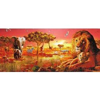 Craft Buddy CAK-AC3 - Safari Sunset, 40x90cm Crystal Art Kit, Diamond Painting von Crystal Art