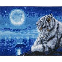 Craft Buddy CAK-KN1 - Lullaby White Tigers, 40x50cm Crystal Art Kit, Diamond Painting von Crystal Art
