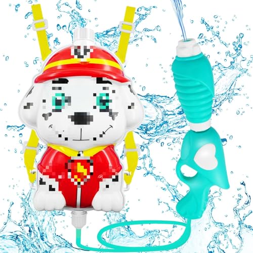 Wasserpistole mit Tankrucksack 2200ml, Wasserpistole mit Großer Reichweite 6-10M, Wasserpistole Kinder, Wasserpistole Rucksack, Watergun, Strand Pool Outdoor Wasser Spielzeug von Crzyplea