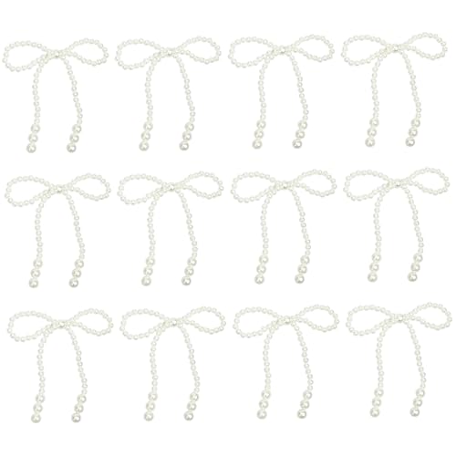 12pcs Bow Cake Topper, 4x4 elegante Kunstperlenbogen, Kuchendekorationen für Geburtstag Hochzeit Dance Ball Party DIY Accessoires, Weiß 12pcs Bow Cake Topper, 4x4 elegante Kunstperlenbogen, Kuchendekorationen für Geburtstag Hochzeit Dance Ball Party DIY Accessoires, Weiß von Csafyrt