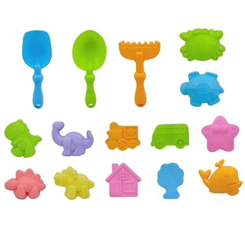 15pcs Sandformen Set süßer Cartoon Safe Fun Sand Spielzeug Bildungs- und Lernspielzeug für Jungen Mädchen Kinder 15pcs Sandformen Set süßer Cartoon Safe Fun Sand Spielzeug Bildungs- und Lernspielzeug für Jungen Mädchen Kinder von Csafyrt
