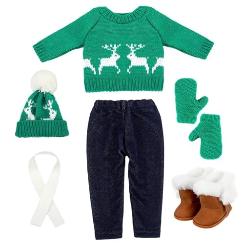 18 Zoll Puppenkleidung süße gestrickte amerikanische Puppenkleidung Weihnachten Winter -Outfit inklusive Schuhe Pullover Hosen Huthandschuhe und Schals für Weihnachtsdekoration Geschenke Style 2 18 Zoll Puppenkleidung süße gestrickte amerikanische Puppenkleidung Weihnachten Winter -Outfit inklusive Schuhe Pullover Hosen Huthandschuhe und Schals für Weihnachtsdekoration Geschenke Style 2 von Csafyrt