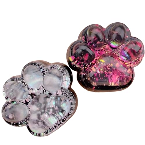 2pcs Squeeze Ball Cat Cat Paw Sensory Bälle Weicher Stress Relief Toy Starry Sky Fidget Squeeze Spielzeug für Kinder Erwachsene von Csafyrt