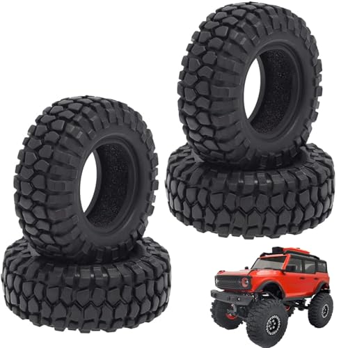 4PCS 1/24 RC Crawler -Reifen, 48 -mm -Upgrade robuster Mini 1.0 RC -Reifen Ersatz für das Klettermodellauto von Csafyrt