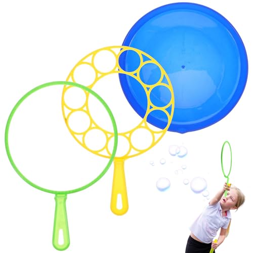 Big Bubble Stab Set, 3PCS/Set Funny Plastic Giant Bubble Bubble Zauberstab mit Tablett für Kinder Erwachsene Sommer Outdoor Playtime Activity Party Geschenke Geschenke von Csafyrt