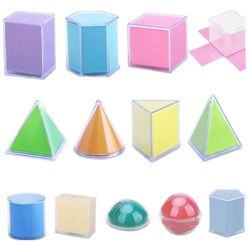 Csafyrt 12pcs/Set 3D -Formen zum Unterrichten von entfernbaren plastischen geometrischen Formen mehrfarbige Bildungsmusterblöcke für Kinder Csafyrt 12pcs/Set 3D -Formen zum Unterrichten von entfernbaren plastischen geometrischen Formen mehrfarbige Bildungsmusterblöcke für Kinder von Csafyrt