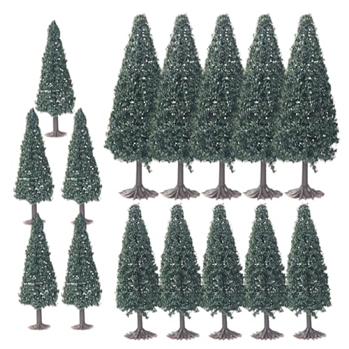 Csafyrt 15pcs Modellbäume Miniaturbäume mit Basissimulation Arquitektura Accesorios für DIY -Landschaft von Csafyrt