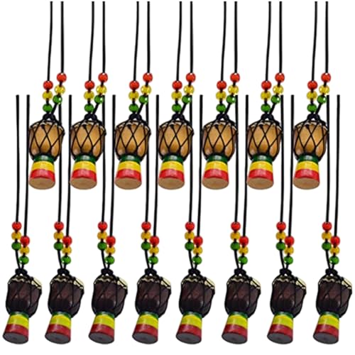 Csafyrt 15pcs afrikanische Trommeln Halsketten 2x1 Zoll 2 Farb Holz Klassische Mini -Drum -Anhänger kreative Geschenke für Kinder Erwachsene Partyzubehör School Csafyrt 15pcs afrikanische Trommeln Halsketten 2x1 Zoll 2 Farb Holz Klassische Mini -Drum -Anhänger kreative Geschenke für Kinder Erwachsene Partyzubehör School von Csafyrt