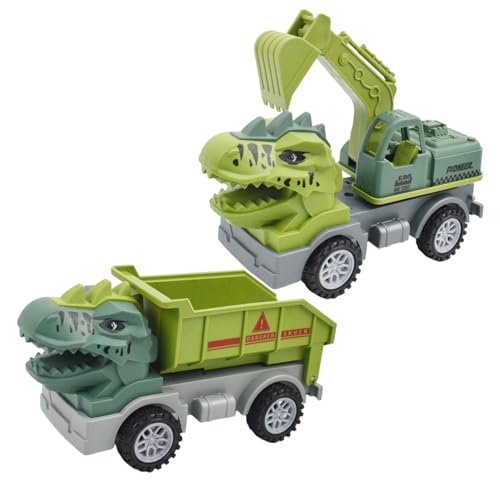 Csafyrt 2 PCS Sandspielzeug, Dinosaurier -Bauspielzeug umfassen Bagger- und Kipper, Simulation und Reversible Spielzeugautos für Kindergeschenk Csafyrt 2 PCS Sandspielzeug, Dinosaurier -Bauspielzeug umfassen Bagger- und Kipper, Simulation und Reversible Spielzeugautos für Kindergeschenk von Csafyrt