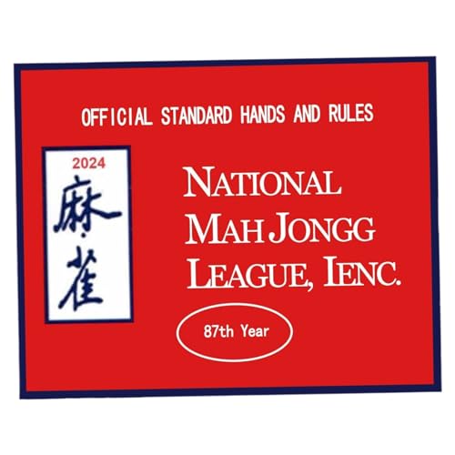 Csafyrt 2024 Mahjong -Karte offizieller Großer Druck 6x5in Mah Jongg Cards National 2024 Mahjong -Karte für Hände und Regeln, Anfängergeschenk, rot von Csafyrt