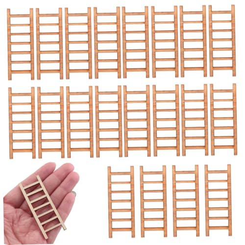 Csafyrt 20pcs Mini Leiter 0,87 x 2,32 Zoll Klassische Mini-Holzleiter Dekorative Puppenhauszubehör für Mikro-Landschafts-Puppenhaus Bonsai Csafyrt 20pcs Mini Leiter 0,87 x 2,32 Zoll Klassische Mini-Holzleiter Dekorative Puppenhauszubehör für Mikro-Landschafts-Puppenhaus Bonsai von Csafyrt