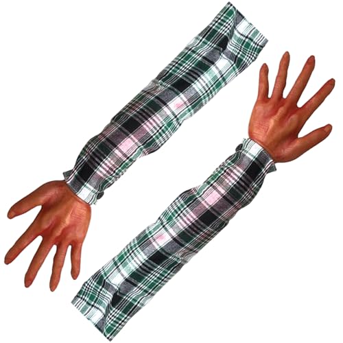 Csafyrt 2pcs Halloween Hände 22 Zoll abgetrennten falschen Arm mit Karierte Stoffhülle weiche realistische Halloween -Körperteile Scary Halloween Requisiten Stil 2 Csafyrt 2pcs Halloween Hände 22 Zoll abgetrennten falschen Arm mit Karierte Stoffhülle weiche realistische Halloween -Körperteile Scary Halloween Requisiten Stil 2 von Csafyrt