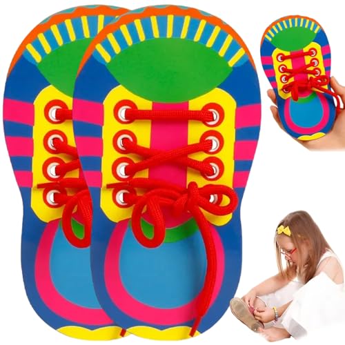 Csafyrt 2pcs Schuhbindungspraxis für Kinder frühes Bildungsschuhbinden -Praxis Leichtes und kompaktes Spielzeug für Feinmotorische Fähigkeiten Csafyrt 2pcs Schuhbindungspraxis für Kinder frühes Bildungsschuhbinden -Praxis Leichtes und kompaktes Spielzeug für Feinmotorische Fähigkeiten von Csafyrt
