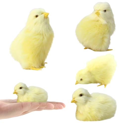 Csafyrt 4pcs Babyküken, Simulation Plüsch -Baby -Kükenspielzeug, 4 Posen realistisches Ostertierspielzeug für Frühlingsfoto -Requisiten Korb Ostern Hühnerdekoration Csafyrt 4pcs Babyküken, Simulation Plüsch -Baby -Kükenspielzeug, 4 Posen realistisches Ostertierspielzeug für Frühlingsfoto -Requisiten Korb Ostern Hühnerdekoration von Csafyrt