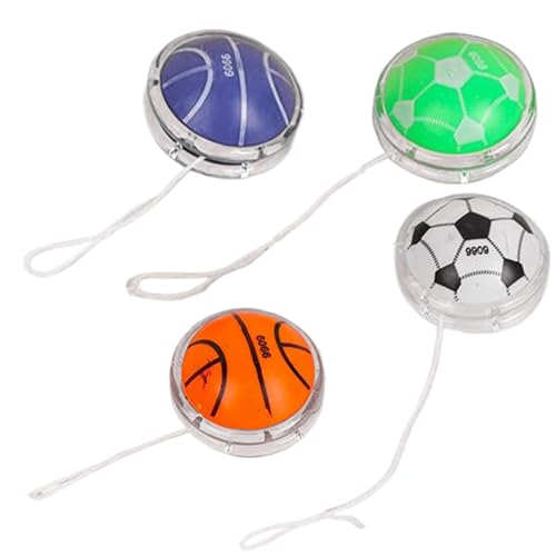 Csafyrt 4pcs Yoyo Professional mit starkem tragbarem süßem Ballmuster pädagogischer Spaß Kinder Yoyo für praktische Fähigkeiten und Flexibilitätsentwicklungsgeschenk für Kleinkinder, zufälliger Stil von Csafyrt