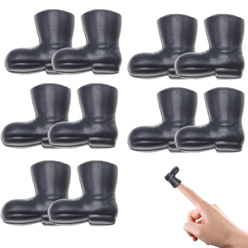 Csafyrt 5 Paare Puppenschuhe schwarz kleine süße und realistische 1,18-Zoll von Csafyrt