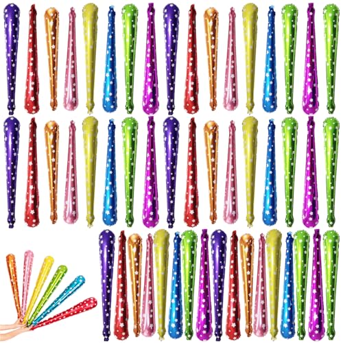 Csafyrt 50 PCS -Geräuschhersteller für Sportveranstaltungen aufblasbare Plastikdonnern Helle Boom Sticks niedliche Print -Cheer -Geräuschhersteller von Csafyrt