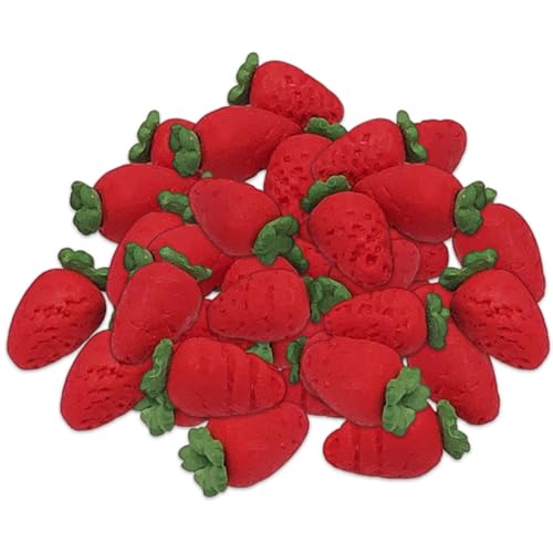 Csafyrt 50pcs gefälschte Erdbeeren süßes realistisches Harz Miniatur Red Fake Erdbeerdekor für 1 12 -Skala -Puppenhauszubehör von Csafyrt