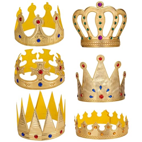 Csafyrt 6PCS-Geburtstagskronen für Kinder, 6-Stil-Stoff-Geburtstagskrone mit Acryl-Edelsteinen, Exquisite und schöner Hut, Mehrzweckkrone für Cosplay-Party Csafyrt 6PCS-Geburtstagskronen für Kinder, 6-Stil-Stoff-Geburtstagskrone mit Acryl-Edelsteinen, Exquisite und schöner Hut, Mehrzweckkrone für Cosplay-Party von Csafyrt