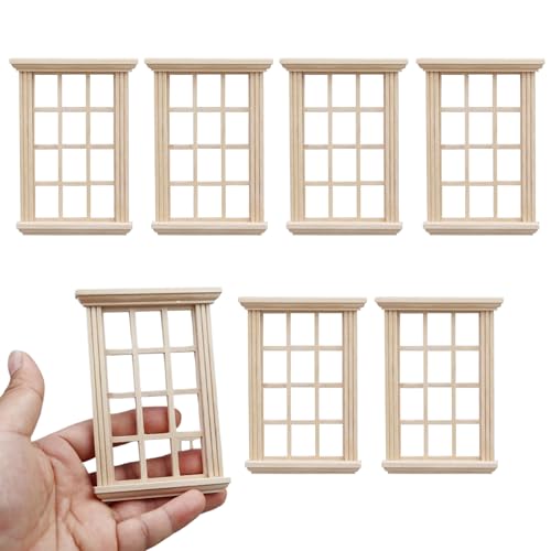 Csafyrt 6pcs 1 12 Skala Dollhouse Möbel 3,2 x 0,6 x 4,5 Zoll DIY Dollhouse Windows Holzkunstwerk Miniaturmöbel Leichtgewicht Csafyrt 6pcs 1 12 Skala Dollhouse Möbel 3,2 x 0,6 x 4,5 Zoll DIY Dollhouse Windows Holzkunstwerk Miniaturmöbel Leichtgewicht von Csafyrt