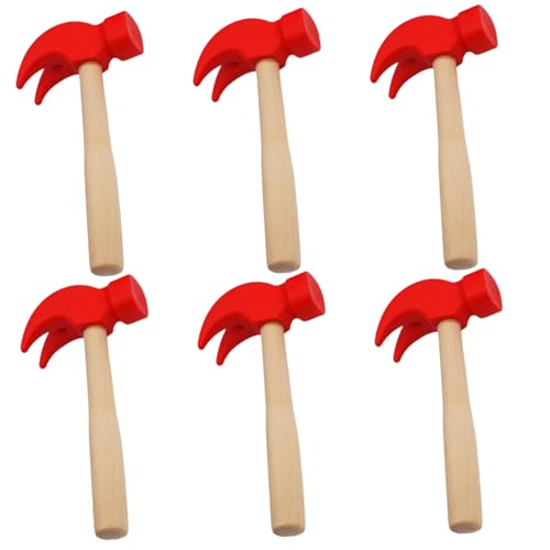 Csafyrt 6pcs Hammerspielzeug, 6,5 x 3,2 Zoll Holz Kleiner Hammer mit roter Schläger, Bildungsmini für Kleinkinder Kinder Jungen Jungen Csafyrt 6pcs Hammerspielzeug, 6,5 x 3,2 Zoll Holz Kleiner Hammer mit roter Schläger, Bildungsmini für Kleinkinder Kinder Jungen Jungen von Csafyrt