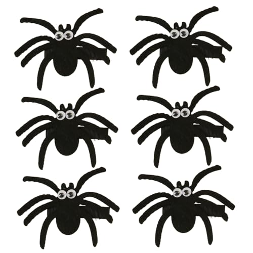 Csafyrt 6pcs Spinnenhaarclip für Mädchen, 2, 4x2.4 Gothische Haarklammern, Schwarze Stoffclips, dekorative Accessoires für Halloween, Dress-up, Cosplay Csafyrt 6pcs Spinnenhaarclip für Mädchen, 2, 4x2.4 Gothische Haarklammern, Schwarze Stoffclips, dekorative Accessoires für Halloween, Dress-up, Cosplay von Csafyrt