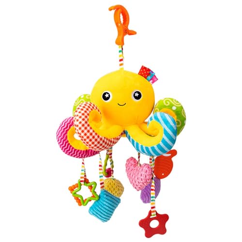 Csafyrt Baby Kinderwagen Spielzeug ziehen Schnur hängende Tintenfisch-Autositz Spielzeugspielspiel Fitnessstudio Plüsch gefülltes Tier mit verschiedenen Ziehen Gegenständen Csafyrt Baby Kinderwagen Spielzeug ziehen Schnur hängende Tintenfisch-Autositz Spielzeugspielspiel Fitnessstudio Plüsch gefülltes Tier mit verschiedenen Ziehen Gegenständen von Csafyrt