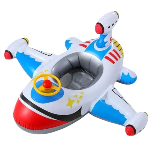 Csafyrt Baby Pool Float, aufblasbares PVC-Kleinkind Floaties, Flugzeugbaby Schwimmen mit Lenkrad, lustiges Kind für Kinder im Alter von 1 bis 5 Jahren Csafyrt Baby Pool Float, aufblasbares PVC-Kleinkind Floaties, Flugzeugbaby Schwimmen mit Lenkrad, lustiges Kind für Kinder im Alter von 1 bis 5 Jahren von Csafyrt