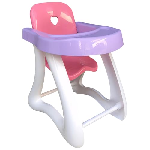 Csafyrt Babypuppe Hochstuhl, Simulation ABS Plastik Mini Pfirsich Herzpuppe Hochstuhl Spielen von Csafyrt