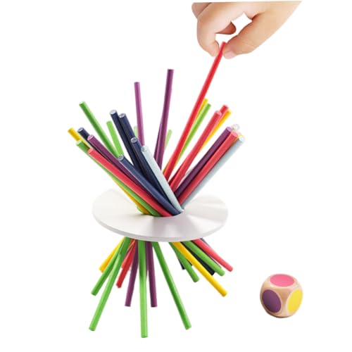 Csafyrt Balance Game, Brettspiele umfassen Stick, Disc & Dice, Glatte Holzmontessori -Spielzeug, farbenfrohe Bildungsspielzeug für Mädchen und Jungen Csafyrt Balance Game, Brettspiele umfassen Stick, Disc & Dice, Glatte Holzmontessori -Spielzeug, farbenfrohe Bildungsspielzeug für Mädchen und Jungen von Csafyrt