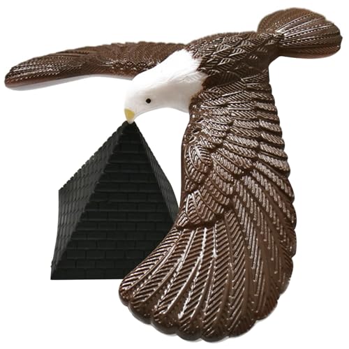 Csafyrt Balancing Bird for Kids süße lebhafte Balance Vogel entspannend Balancing Eagle mit Pyramiden Basis Stressbekämpfung 6,7 Zoll Balancing Vogelspielzeug ausbalancieren von Csafyrt