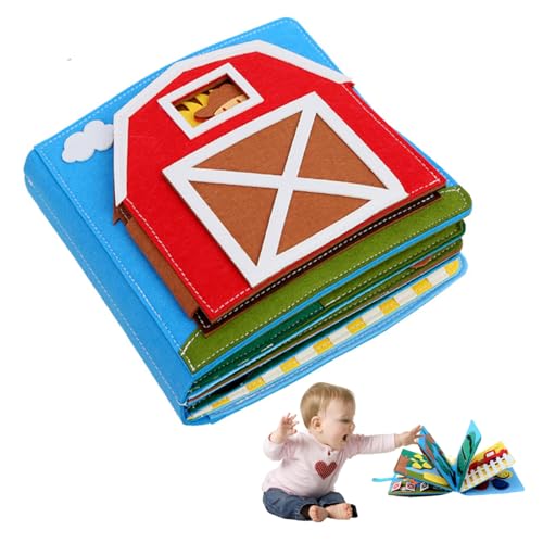 Csafyrt Beschäftigter Vorstand für Kleinkinder 3D Filzaktivität Buch Baby Sensory Toys Vorschulpädagogik Lernspielzeug für Baby Girl Csafyrt Beschäftigter Vorstand für Kleinkinder 3D Filzaktivität Buch Baby Sensory Toys Vorschulpädagogik Lernspielzeug für Baby Girl von Csafyrt