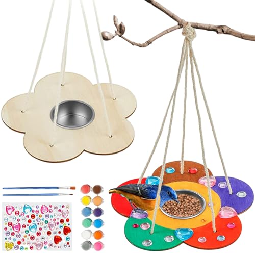 Csafyrt Bird Feeder -Kits für Kinder, 2 Packblumenform Holz Vogelfutterleiter Kit, Hanging DIY -Lack -Kit mit 18 Farben Farben und Pinsel für Kinder Jungen Mädchen 6+ Csafyrt Bird Feeder -Kits für Kinder, 2 Packblumenform Holz Vogelfutterleiter Kit, Hanging DIY -Lack -Kit mit 18 Farben Farben und Pinsel für Kinder Jungen Mädchen 6+ von Csafyrt