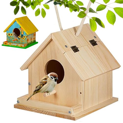 Csafyrt Bird House Kit, Holzvogelhäuser zum Malen und Bauen, DIY -Vogelhaus -Kits mit Pinsel, Schraubendreher, Befestigungsschrauben und 6 Farben Farben für Kinder 3+ Csafyrt Bird House Kit, Holzvogelhäuser zum Malen und Bauen, DIY -Vogelhaus -Kits mit Pinsel, Schraubendreher, Befestigungsschrauben und 6 Farben Farben für Kinder 3+ von Csafyrt